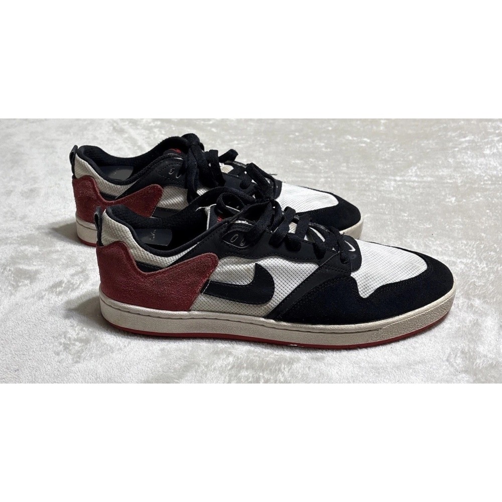Nike SB Alleyoop Black Toe CJ0882-102 Mens Size 9.5 Skate Shoes White Red